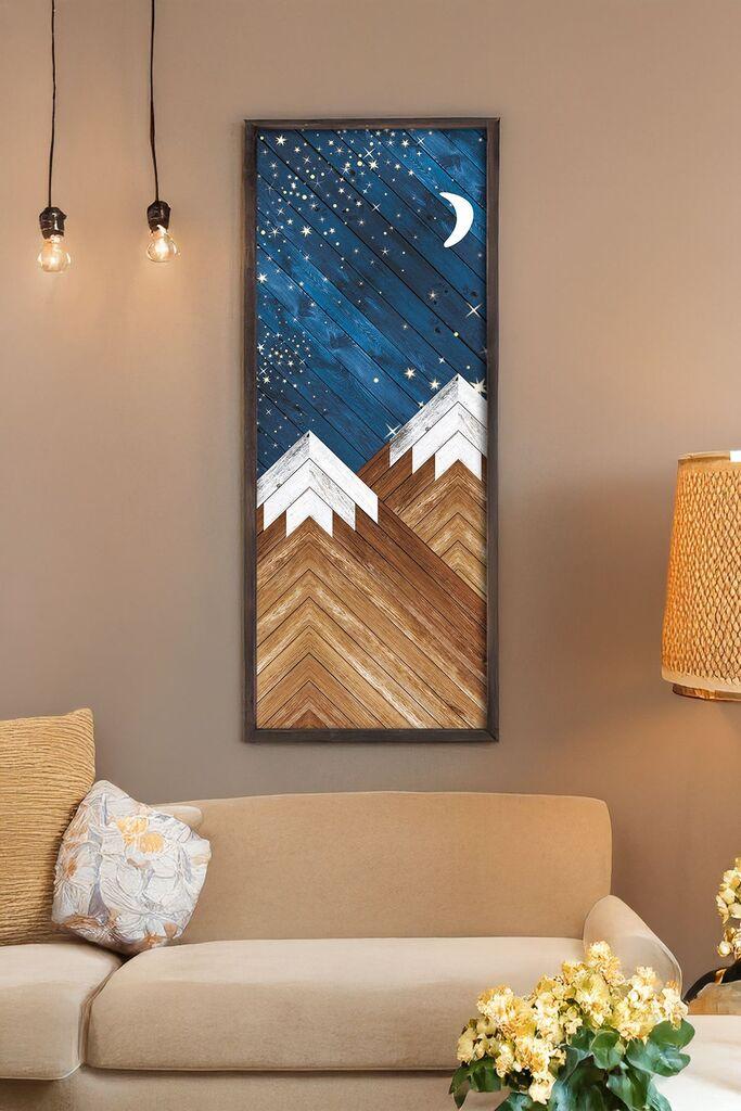 Wallity декоративна врамена слика, 70x33 см, шарена