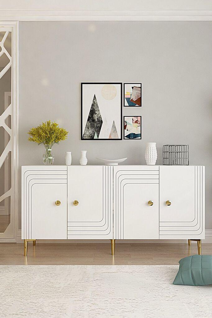 Комода Hanah Home, 150x75x32 см, бела