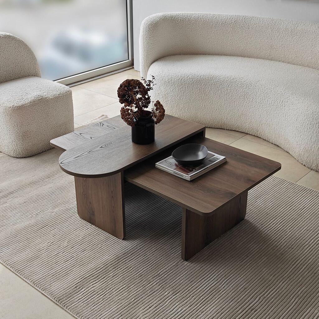 Комплет масички за кафе Hanah Home, 105x35 см, кафеави