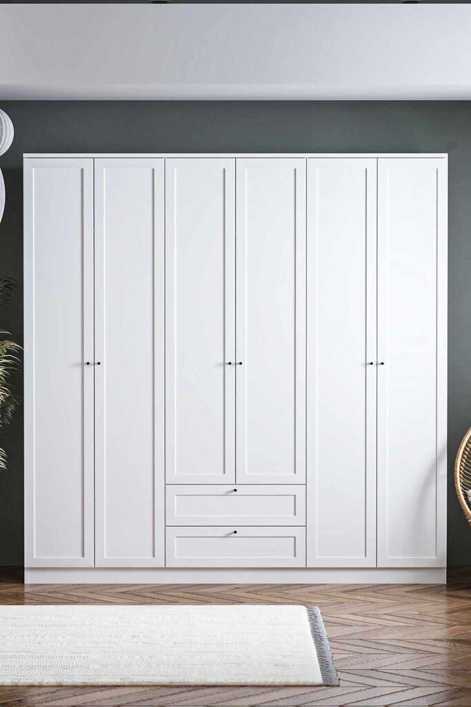 Гардеробер Hanah Home Terra 6 210, 205 x 210 x 52 см, бела
