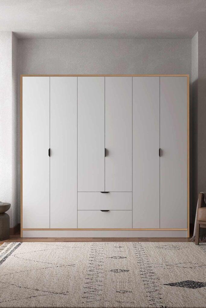 Гардеробер Hanah Home Arden 6, 190 x 182 x 44 см, бел