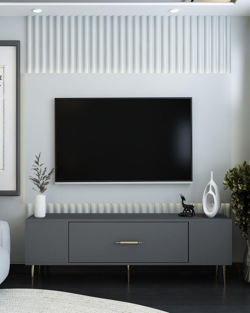 Декор за комода Hanah Home TV, 150x48,2x29,6 см, Антрацит