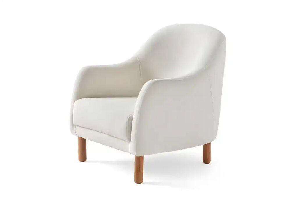 Фотелја Atelier del Sofa Aries, 75 x 85 x 75 см, бела