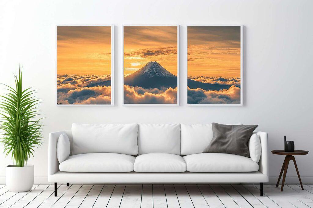 Wallity Декоративни слики во рамка, 50x70 см, 3 парчиња, шарени