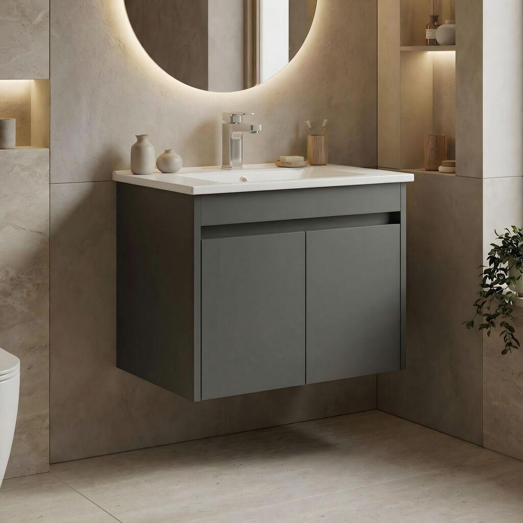 Полица за бања Hanah Home, антрацит
