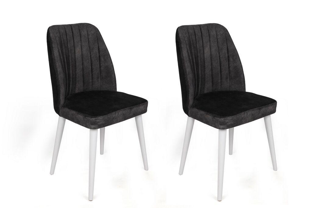 Комплет столчиња Hanah Home Alfa-497 V2, 62x75x51.5 см, 2 парчиња, Антрацит