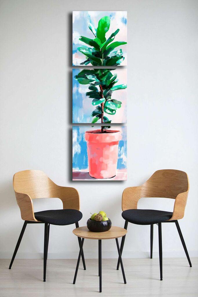 Wallity Декоративни слики на платно, 45x45 см, 3 парчиња, шарени