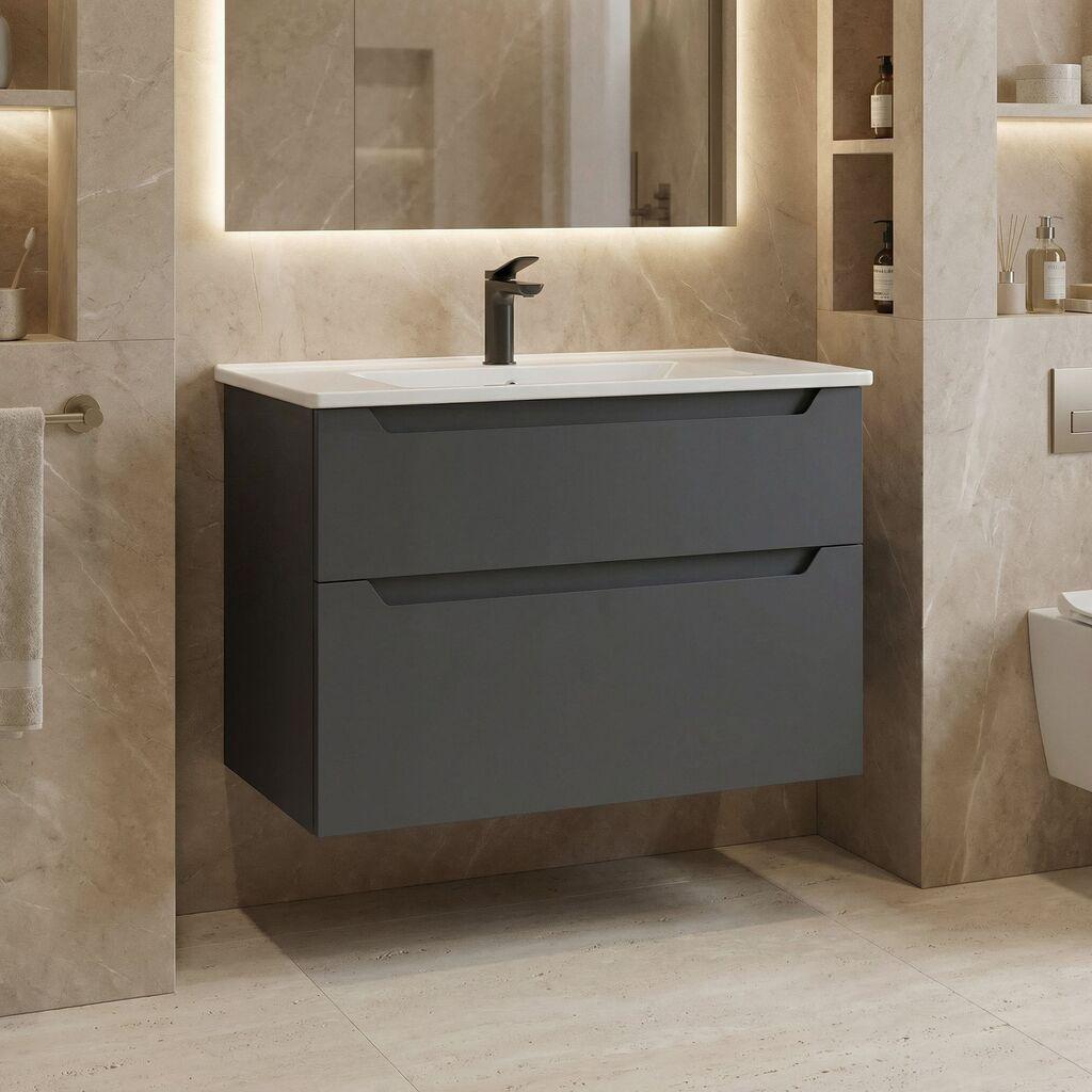 Полица за бања Hanah Home, антрацит