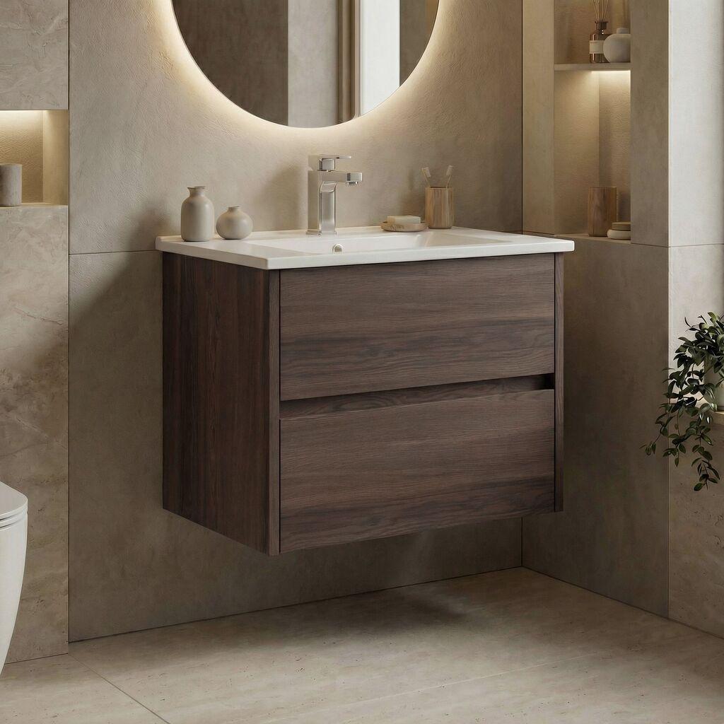 Полица за бања Hanah Home, кафеава
