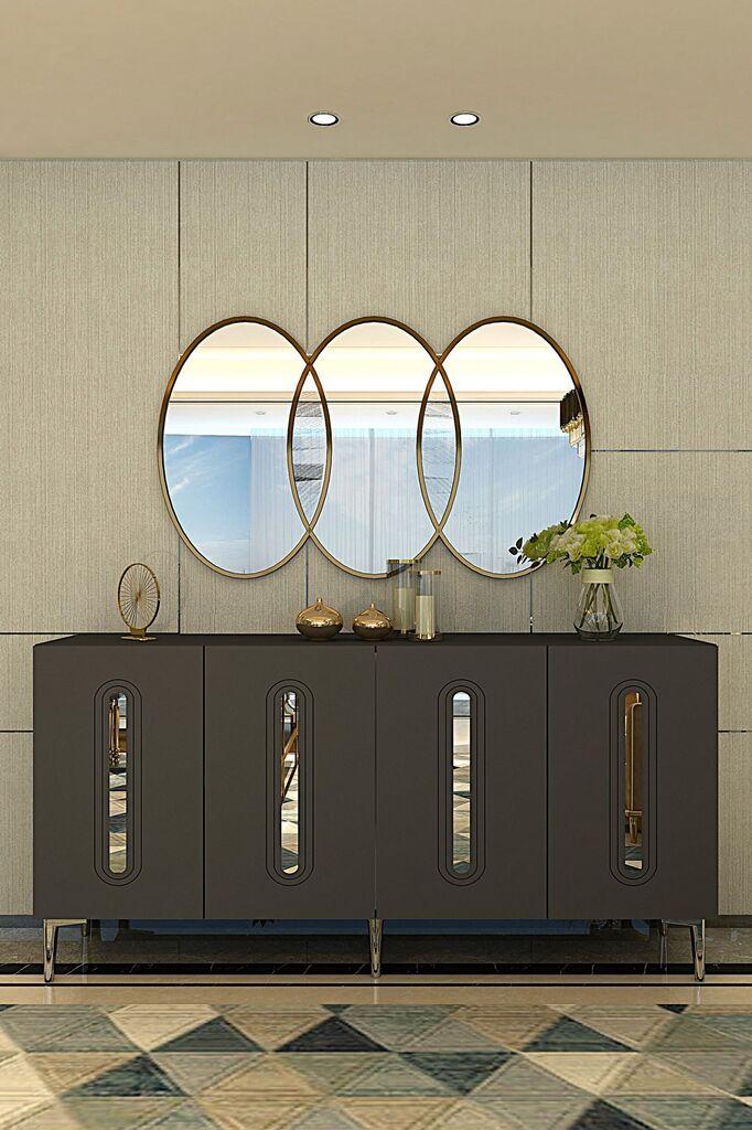 Комода Hanah Home, 150x75x32 см, Антрацит