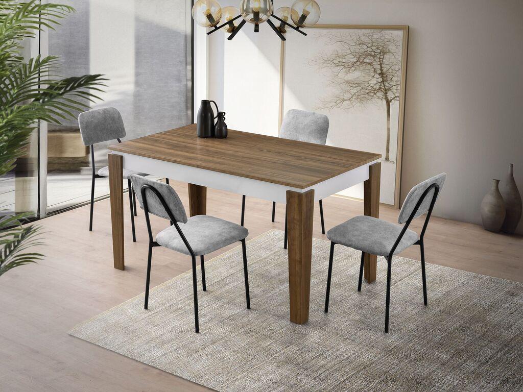 Трпезариска маса Hanah Home Cunda - 2981, 140x75x80 см, орев