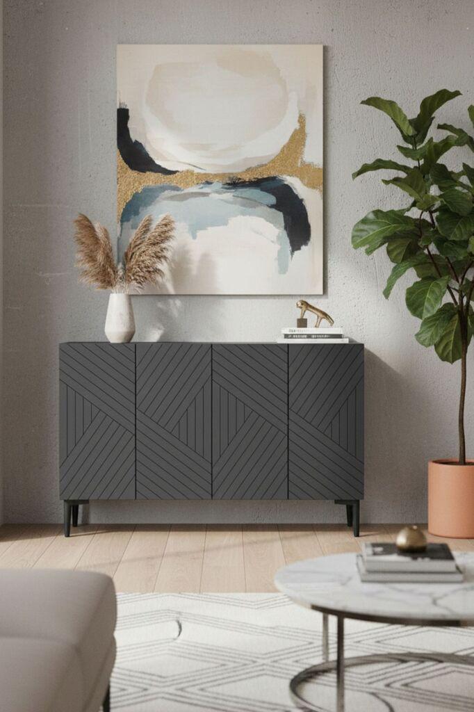 Комода Hanah Home Ferro 120, Антрацит
