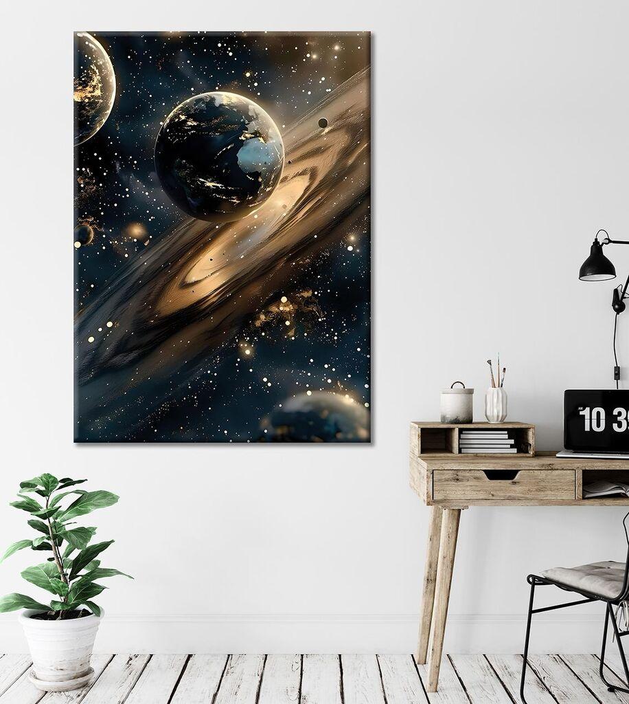 Wallity Декоративна слика на платно, 50x70 см, златни бои