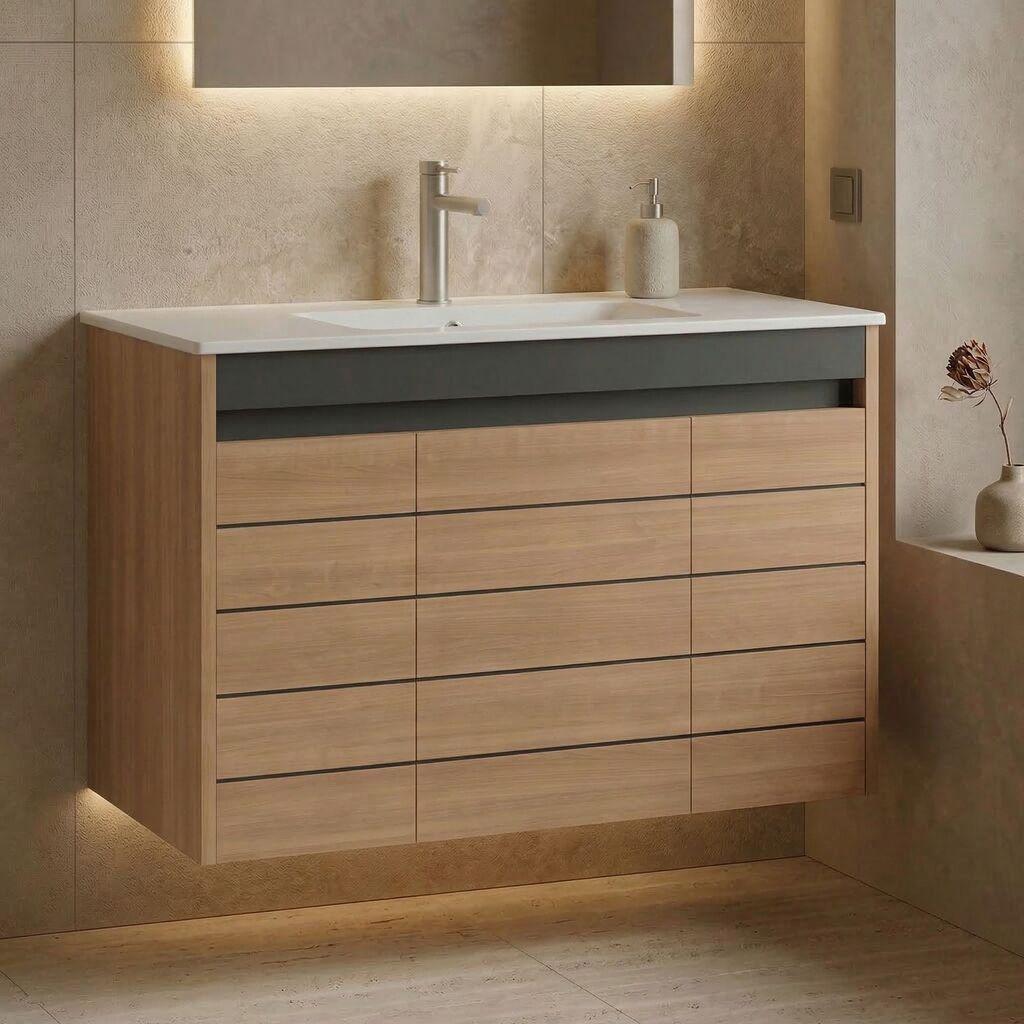 Полица за бања Hanah Home, кафеава