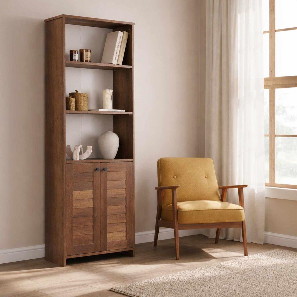 Полица за книги Hanah Home, 70x180x33 см, кафеава