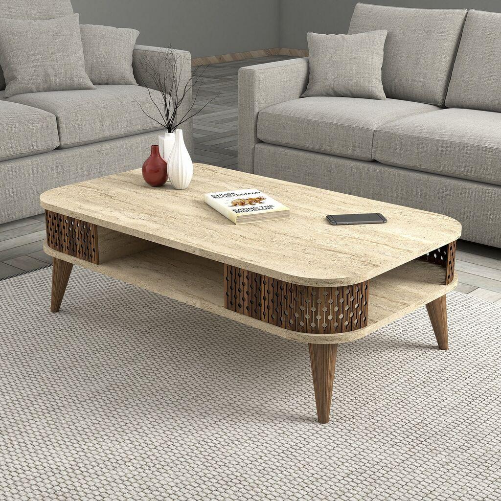 Маса Hanah Home Club Eylul, 105x35x60 см, беж