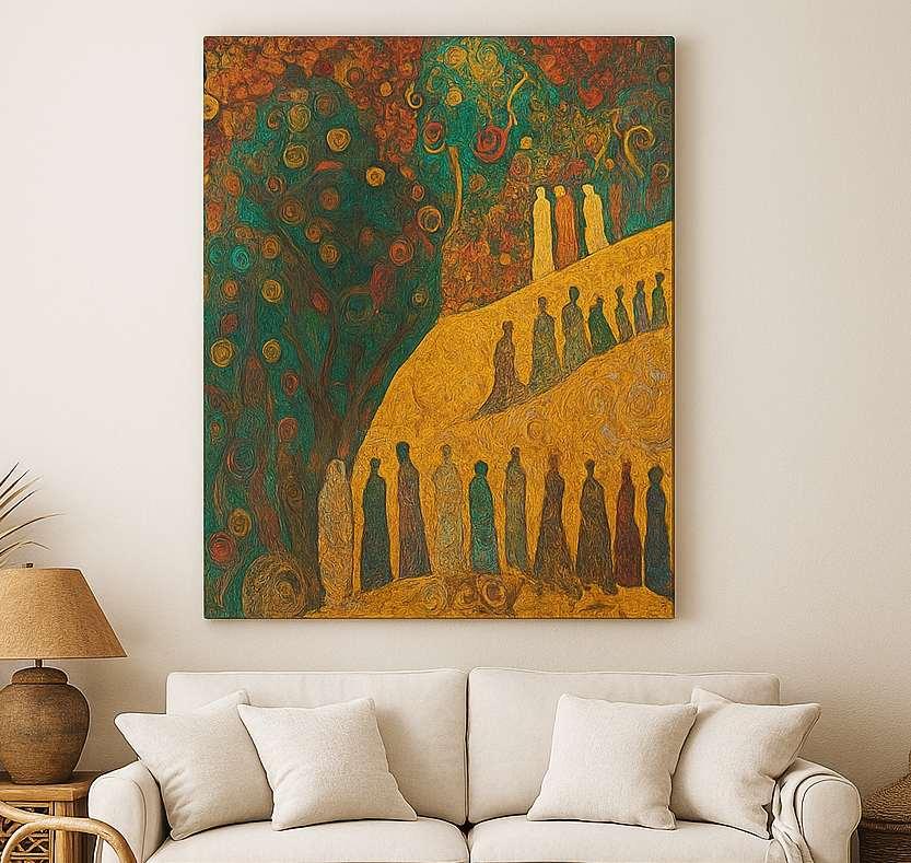 Wallity Декоративна слика на платно, 50x70 см, шарена