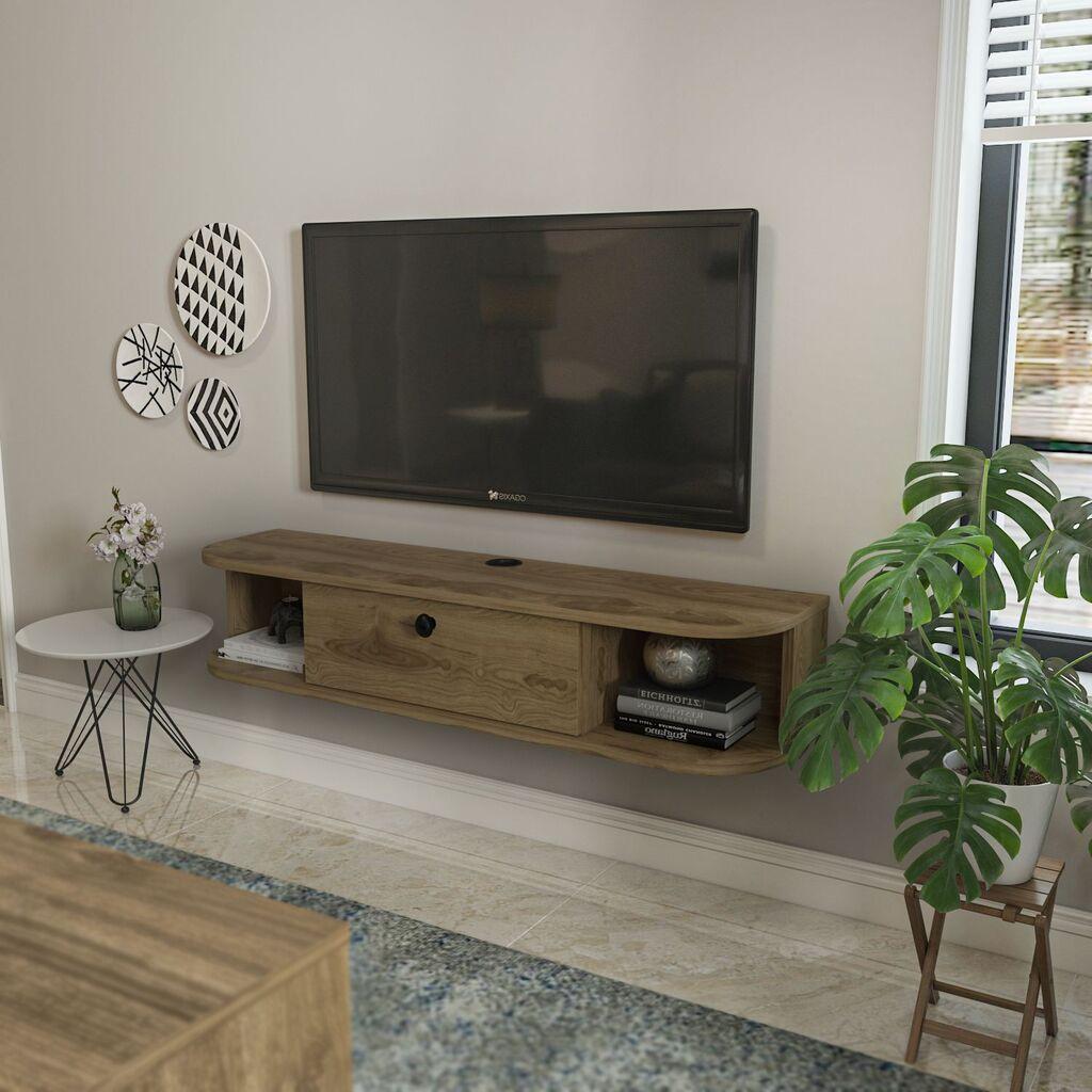 Комода за телевизор Hanah Home Ibarra, 120x23.4x29.6 см, орев