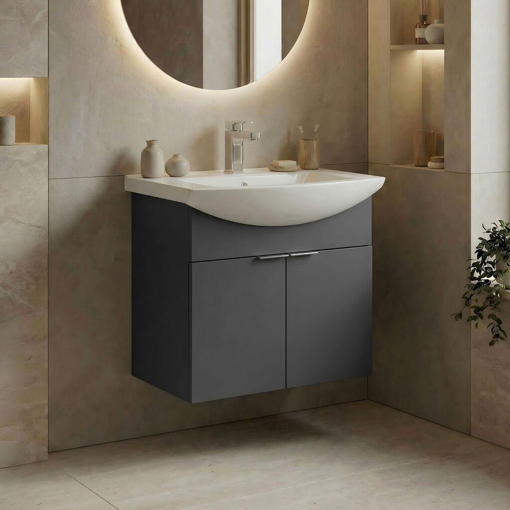 Полица за бања Hanah Home, антрацит