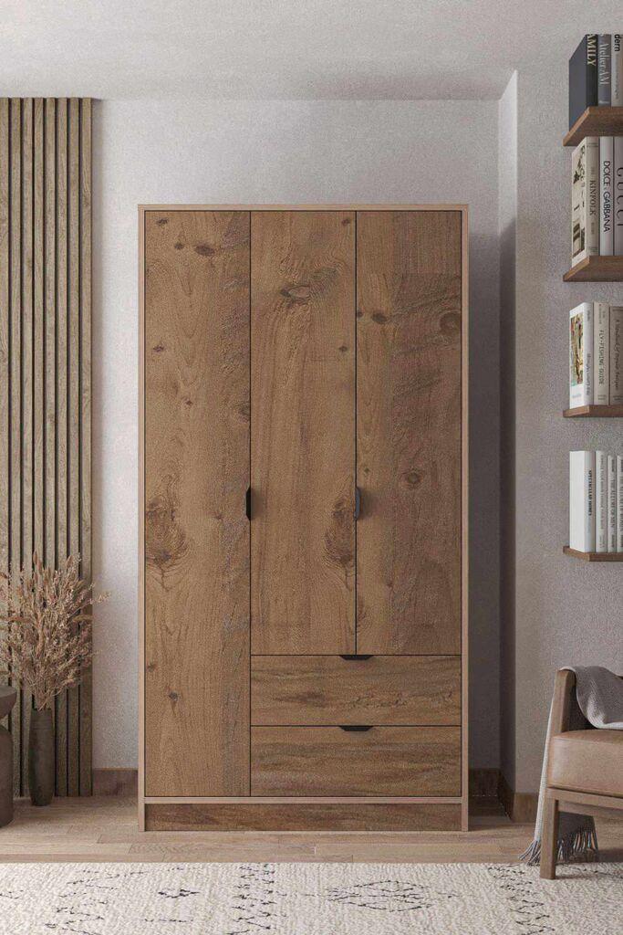 Гардеробер Hanah Home Arden 3, 97 x 182 x 44 см, боја на бор
