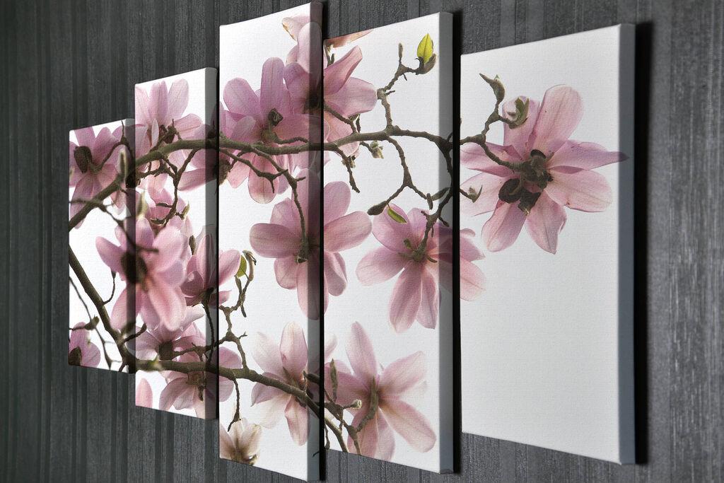Wallity Декоративни слики на платно, 70x20 см, 5 парчиња, шарени