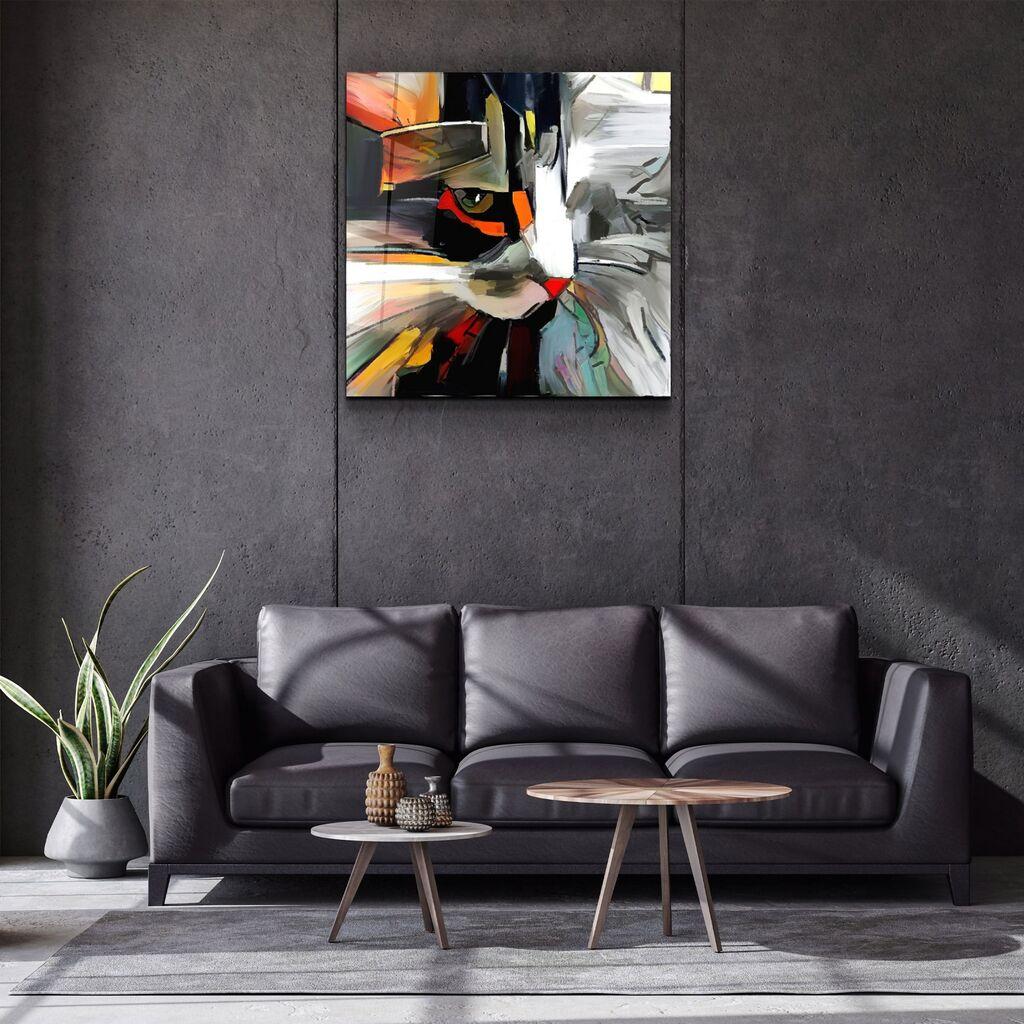 Wallity декоративна слика на калено стакло, 60x60, шарена