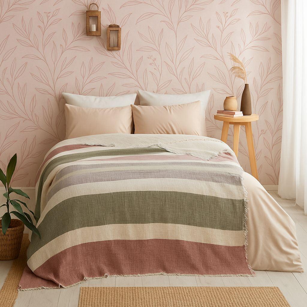 Прекривка за кревет L'essentiel Maison King size, 220x240 см, шарена