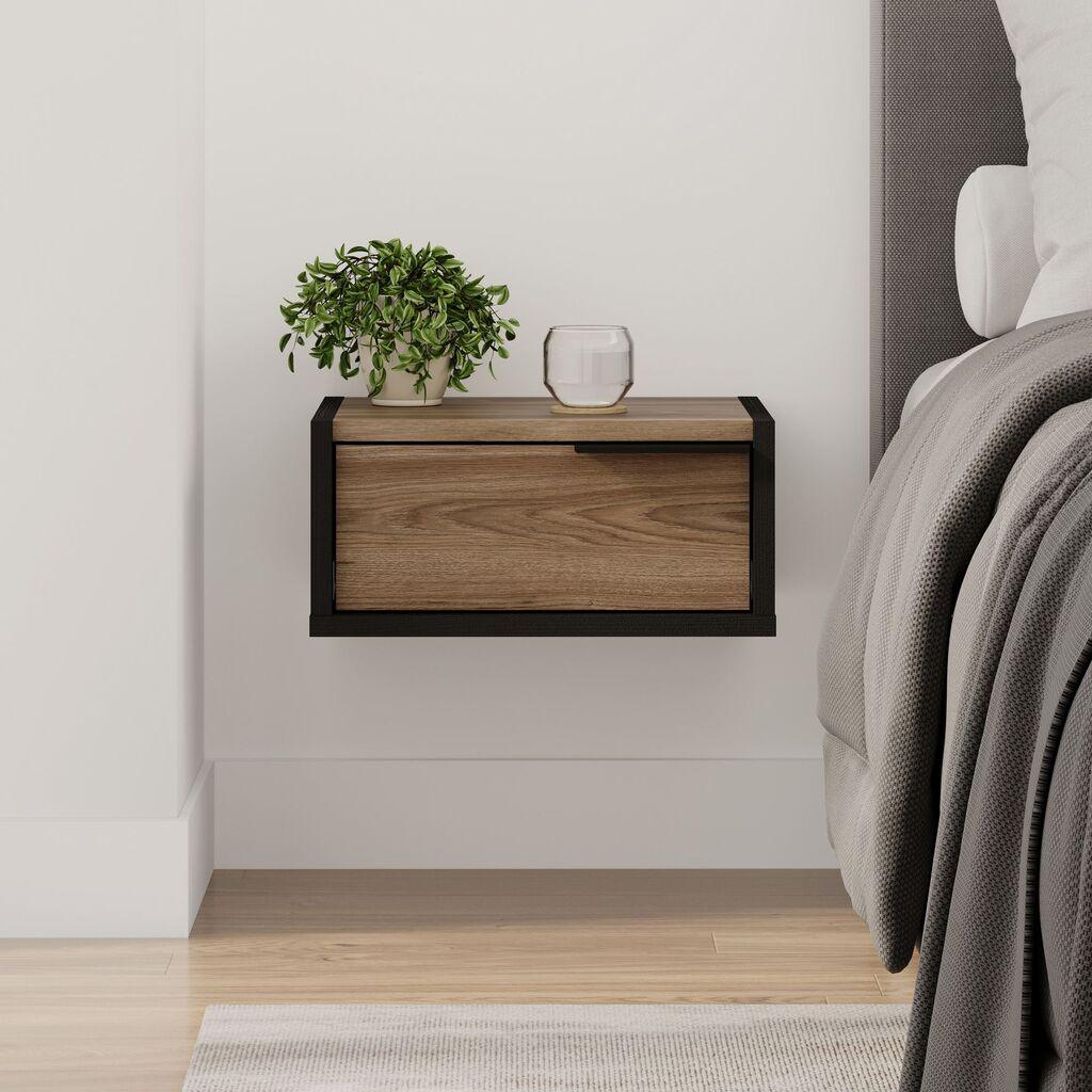 Ноќна масичка Hanah Home, 40x18.8x30 см, црна
