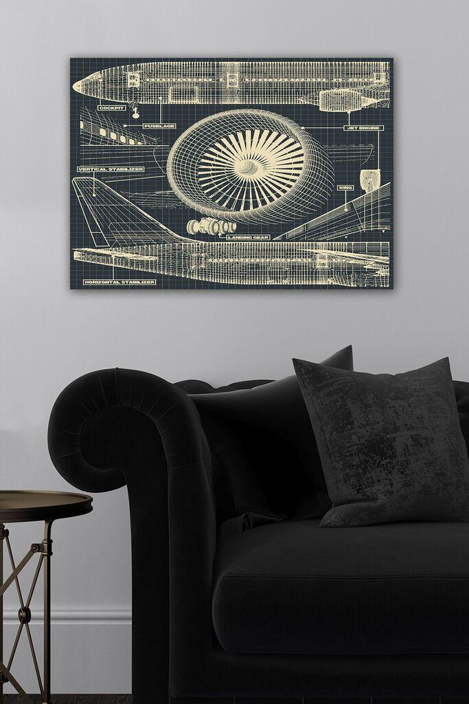 Wallity Слика со LED Осветлување 4040DACT-32, 40x40 cm