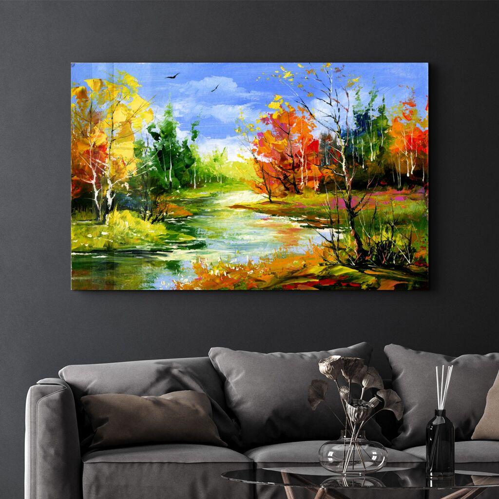 Декоративна слика Wallity на калено стакло, 35x55 см, шарена