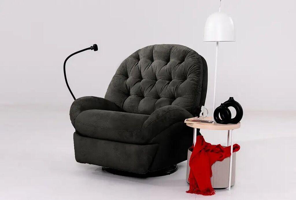 Фотелја Atelier del Sofa Electric Dream Electric, 80 x 100 x 80 см, црна