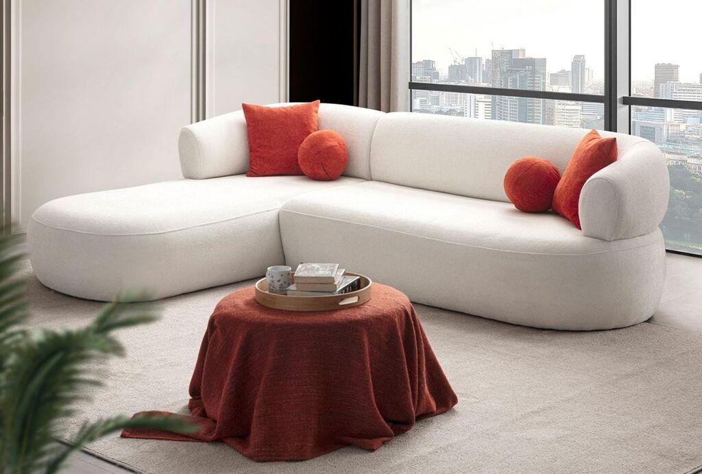 Аголна софа Atelier del Sofa Roma Lev, 270 cm, бела