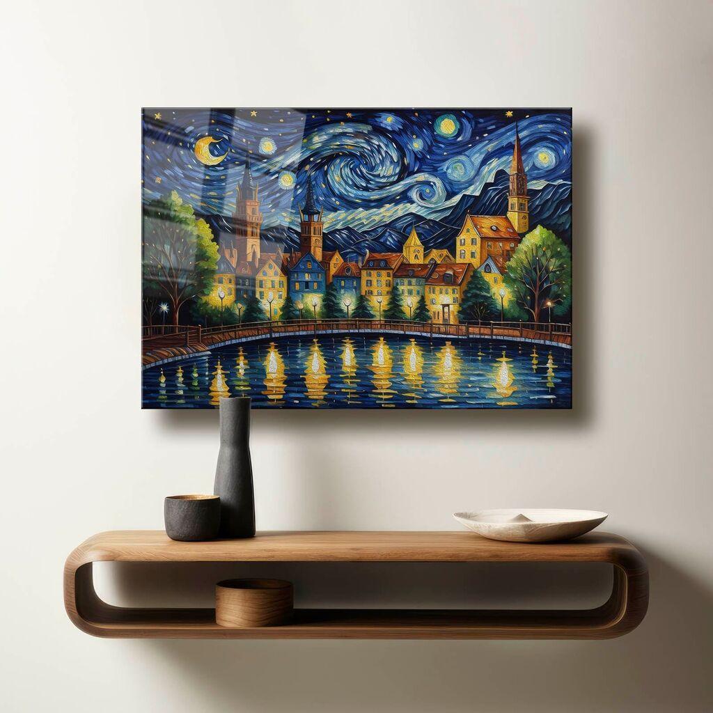 Декоративна слика Wallity на калено стакло, 60x90 см, шарена