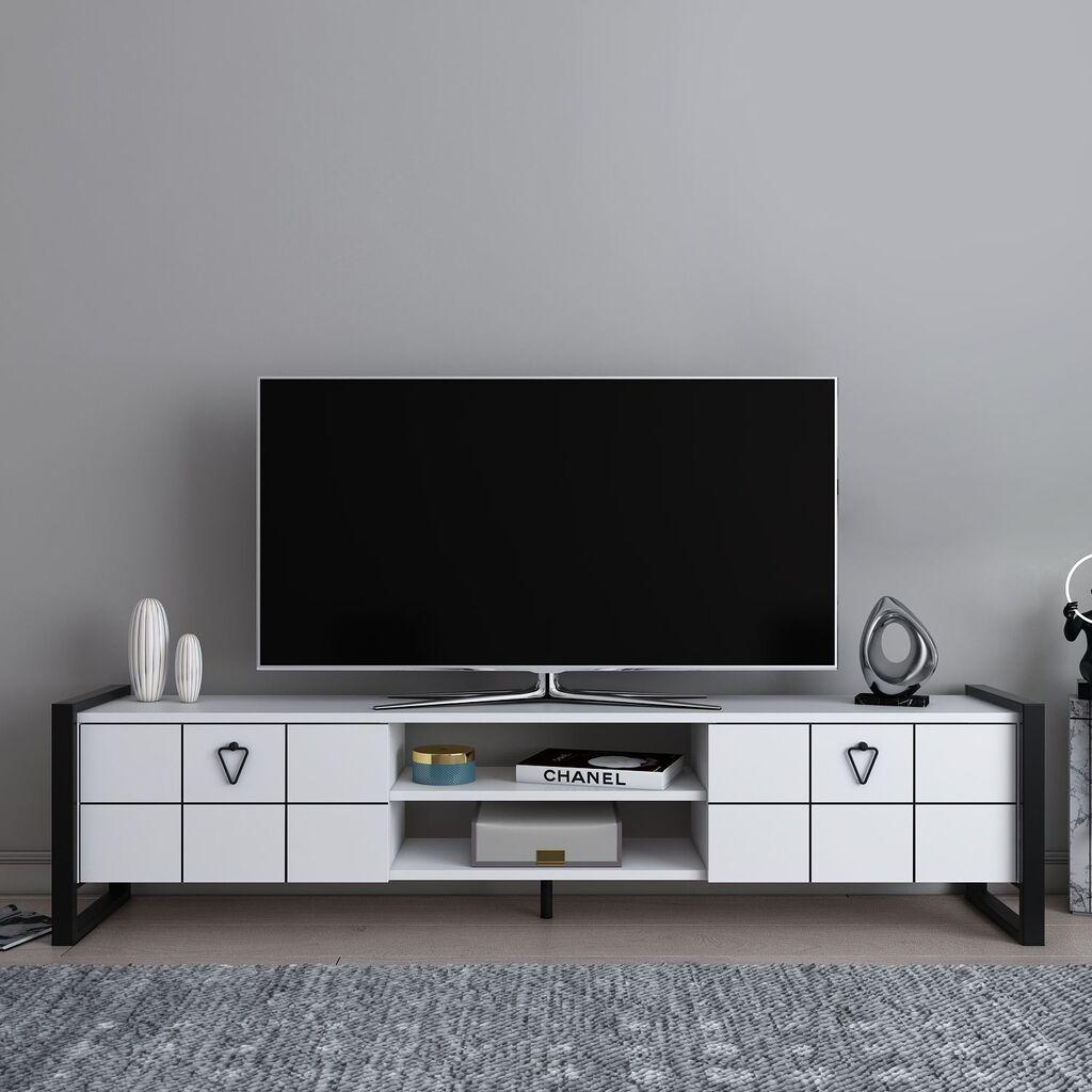 Комода за телевизор Hanah Home Mora, 184x45x34 см, бела