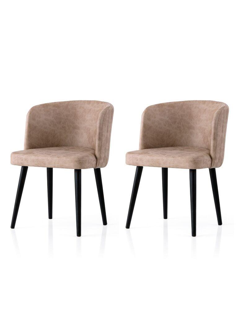 Комплет столчиња Hanah Home Zen-4201 V2, 63x56x103,5 см, 2 парчиња, беж