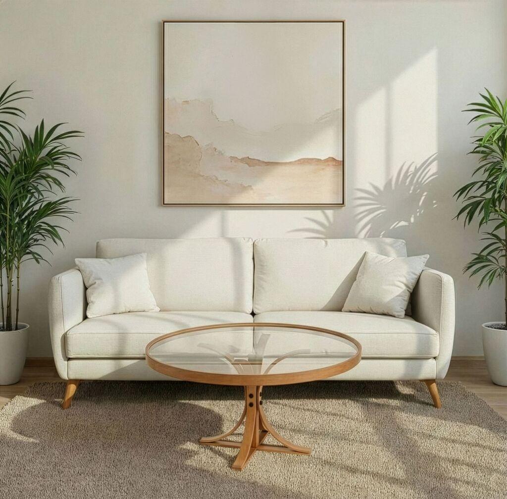 Маса за дневна соба Hanah Home Boston, 80x47x80 см, кафеава