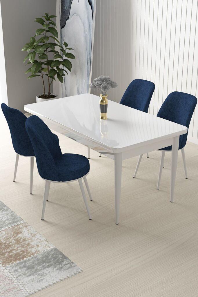 Hanah Home Комплет трпезариска маса и 4 столчиња Nile, темно сина