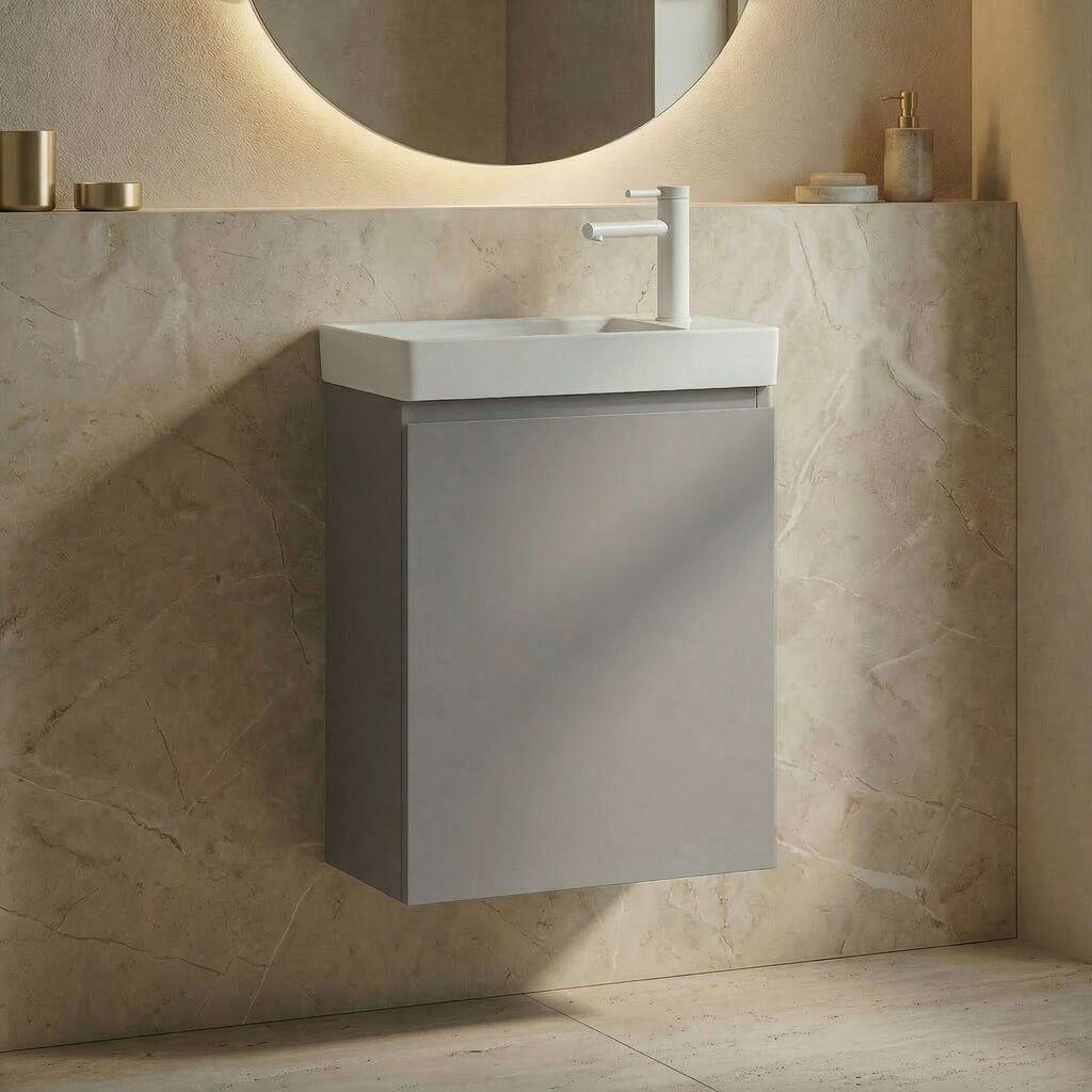 Полица за бања Hanah Home, светло сива