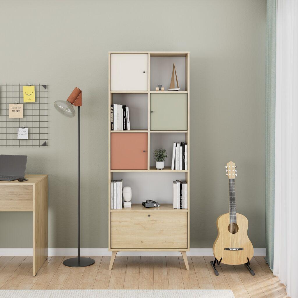 Полица за книги Hanah Home Tkt-931-Fx-1, 67x180x30 см, шарена