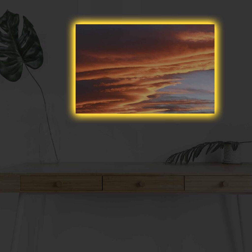 Wallity Слика со LED Осветлување Banksy Police, 66x99 cm