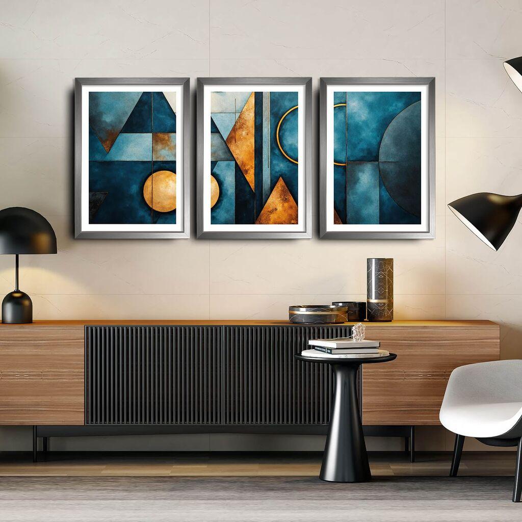 Wallity Декоративни слики во рамка, 38x53 см, 3 парчиња, шарени