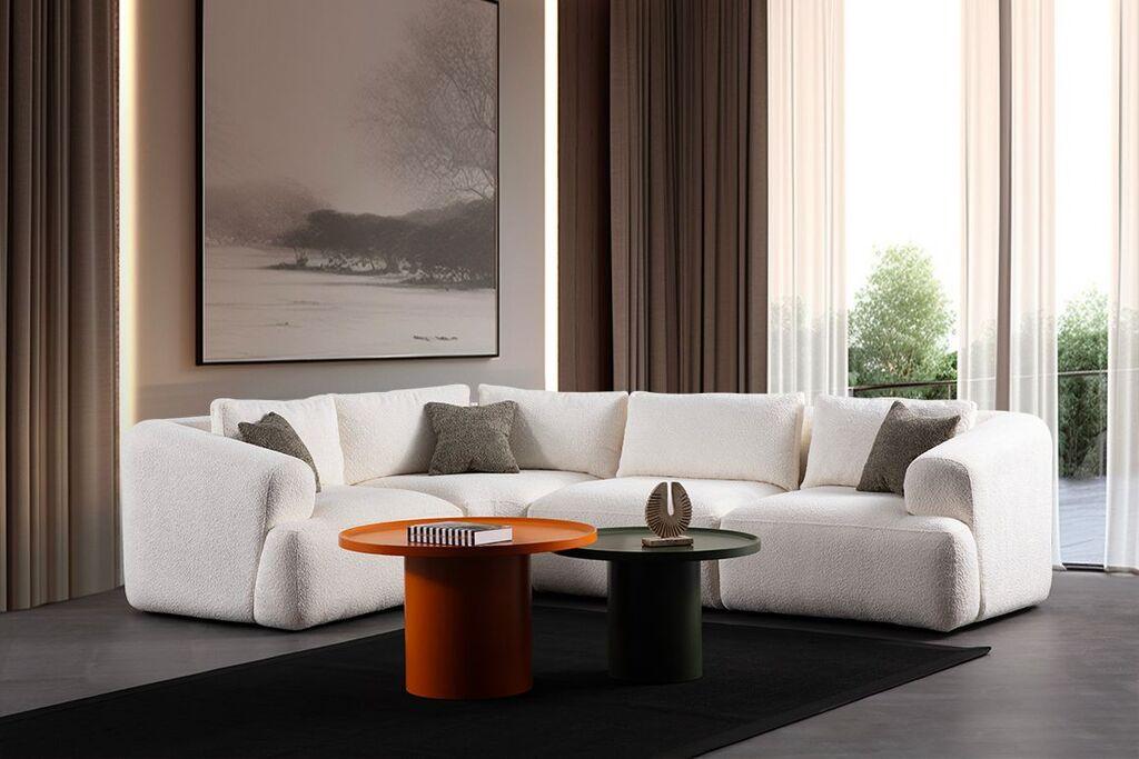 Аголен мебел Atelier del Sofa Sofia, 205x300x105 см, бел