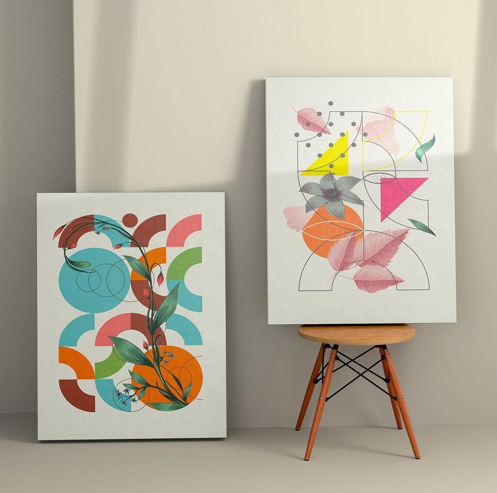 Wallity декорација за dzид 2KNV4283, 50 x 70 см, 2 парчиња