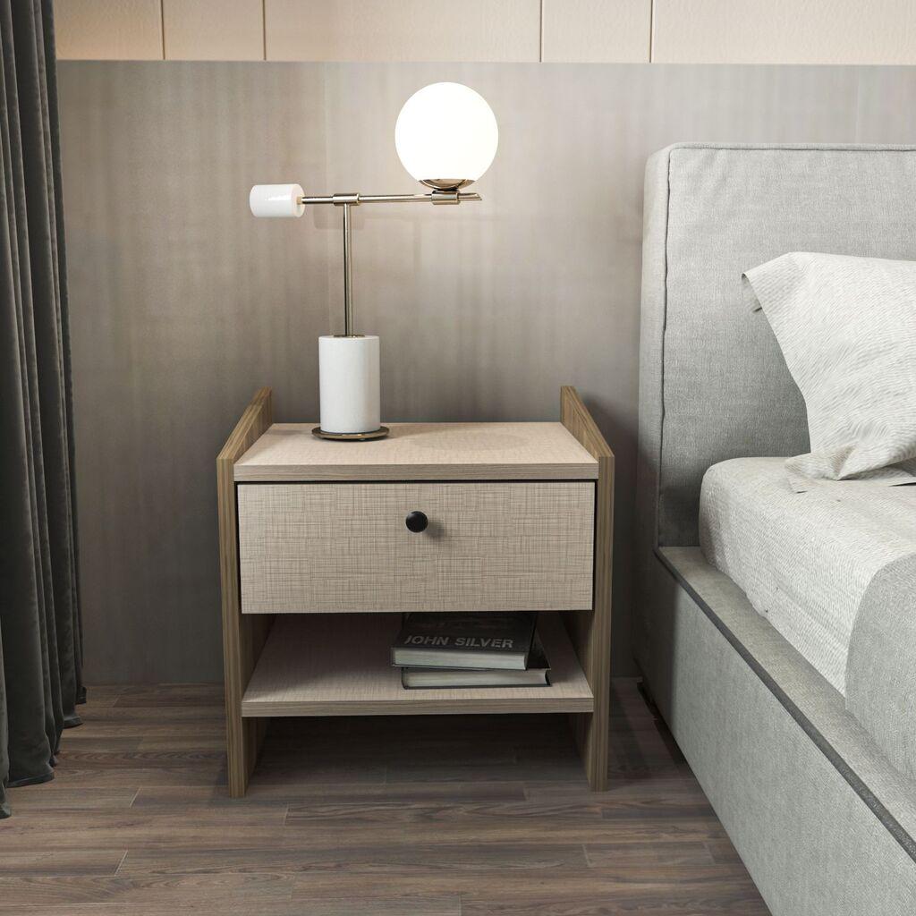 Ноќна масичка Hanah Home Берлин, 45x45x35 см, беж