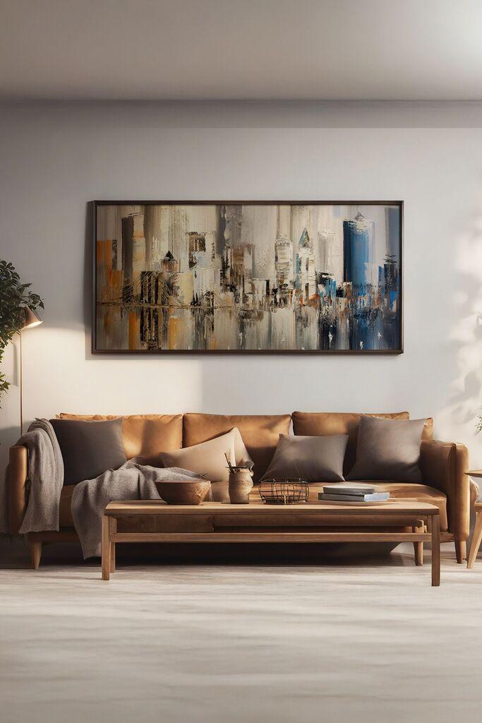 Wallity декоративна врамена слика, 50x120 см, шарена