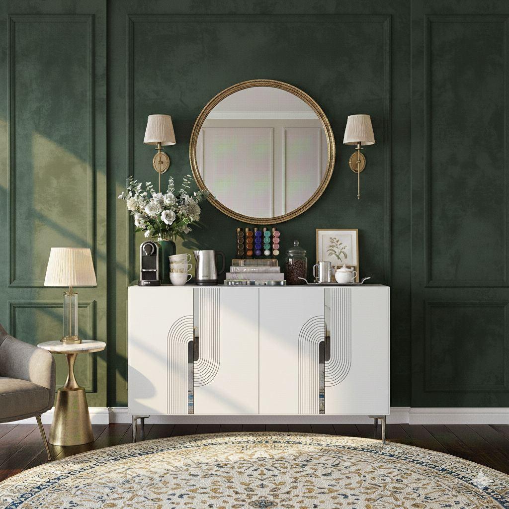 Комода Hanah Home Meyra 120, бело-сива