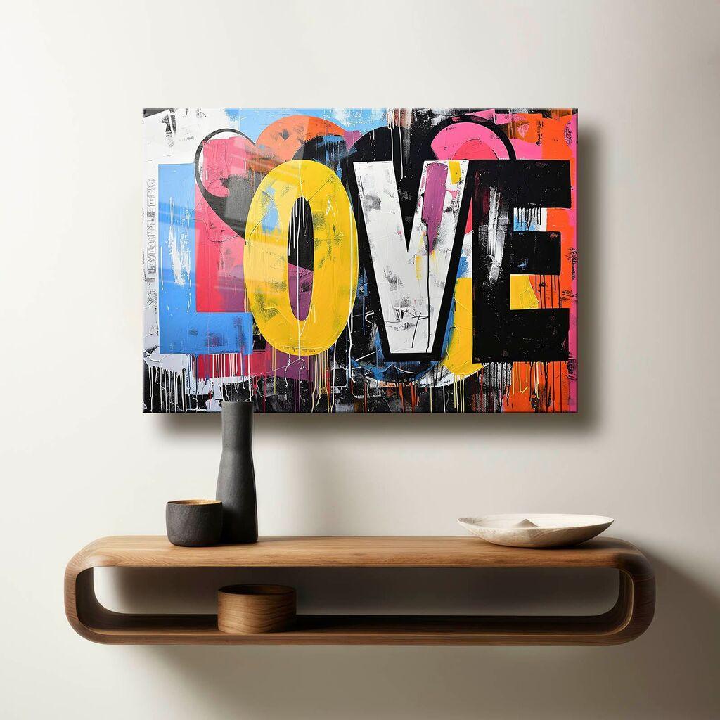 Декоративна слика Wallity на калено стакло, 60x90 см, шарена