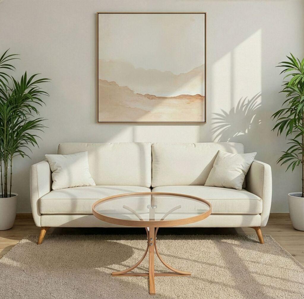 Маса за дневна соба Hanah Home Boston, 80x47x80 см, кафеава
