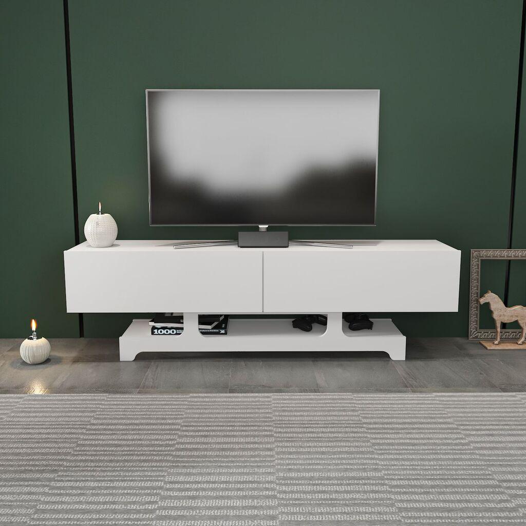 Комода за телевизор Hanah Home, 160x46,8x35 см, бела