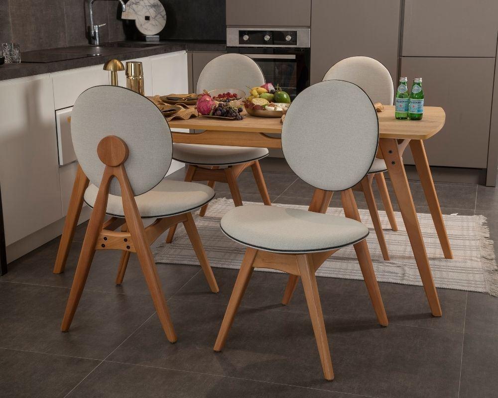 Трпезариски сет Hanah Home Touch (4S), даб-беж